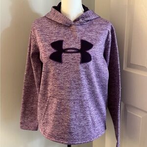 Under Armour Women's Coldgear purple heather Pullover Hoodie Sweatshirt Size M